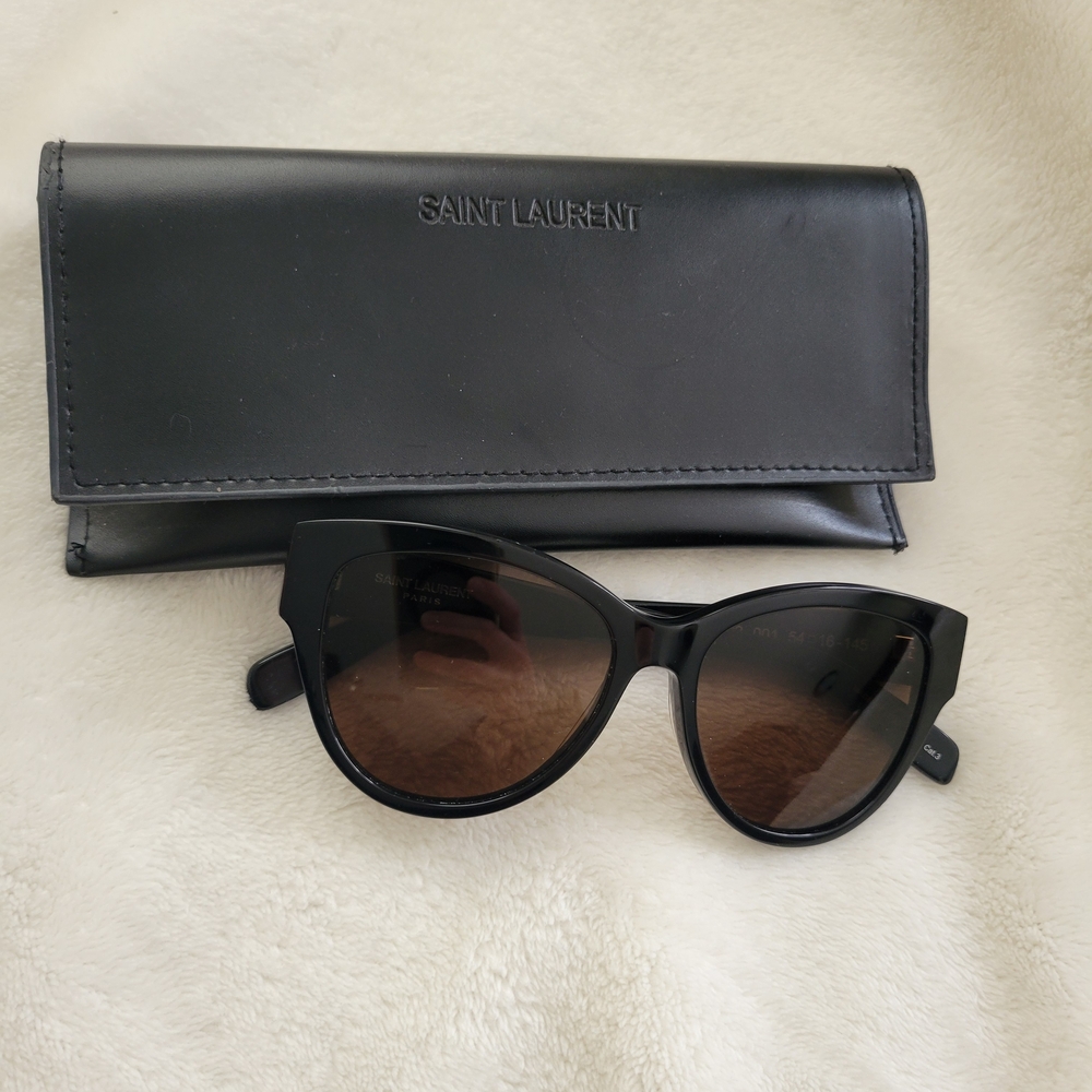 SOLD!!! Saint Laurent Cat Eye Black Sunglasses